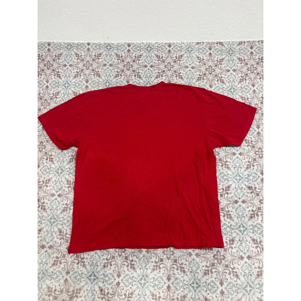 Adidas The Go-To Tee Mens 2XL Red Short Sleeve Cotton Graphic T-Shirt Logo